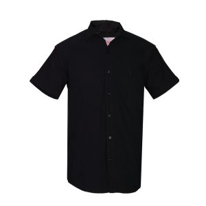 پیراهن آستین کوتاه مردانه مدل MB-HAG82095-PR.ME رنگ مشکی