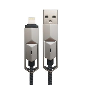 کابل تبدیل USB / USB-C به USB-C / لایتنینگ پاواریال مدل DC-01 طول 1 متر